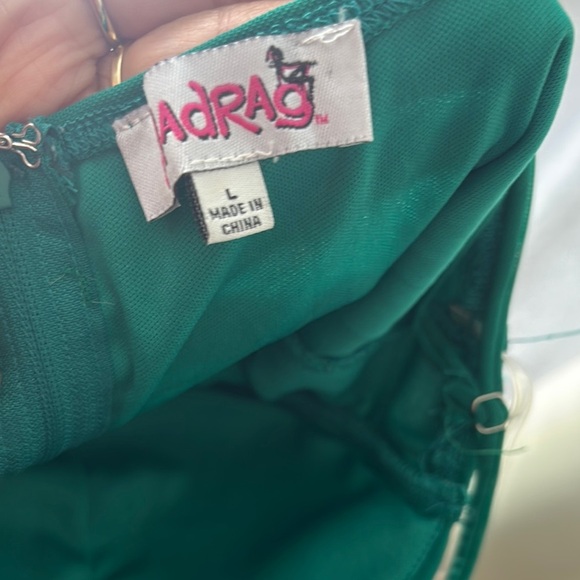 Green Ruched Cut Out Mini Dress - Picture 6 of 6